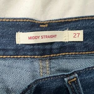 Levi’s Classic Blue Middy Straight leg jeans